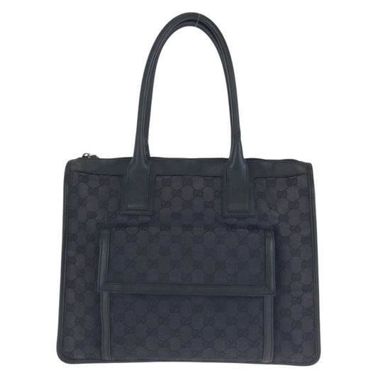 25277
GUCCI グッチ ブラック 黒 ゴールド金具 GGキャンバス / レザー 000 0854 トートバッグ ショルダーバッグ レディース AB28
