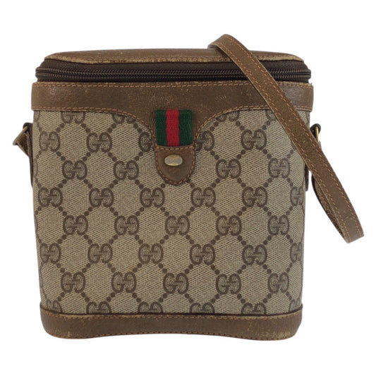25279
GUCCI グッチ ヴィンテージ シェリーライン ベージュ ブラウン GGスプリームキャンバス / レザー 904 02 070 ショルダーバッグ ポシェット レディース AB28