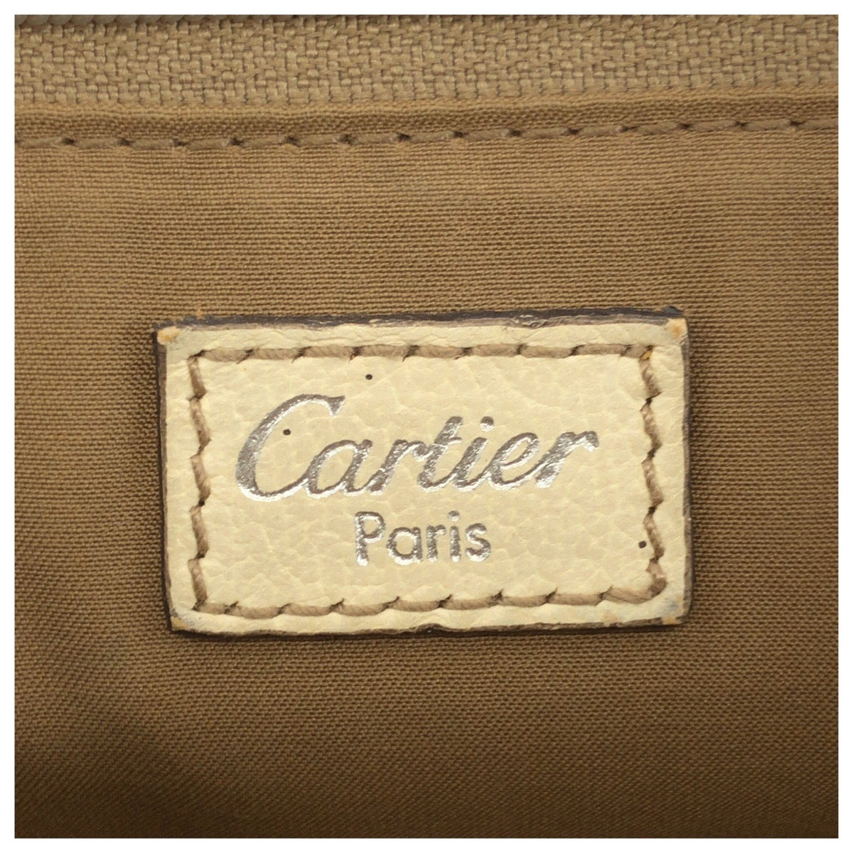 25281
CARTIER カルティエ マルチェロ ドゥ カルティエ オフホワイト シルバー金具 キャンバス / レザー トートバッグ ショルダーバッグ レディース AB30