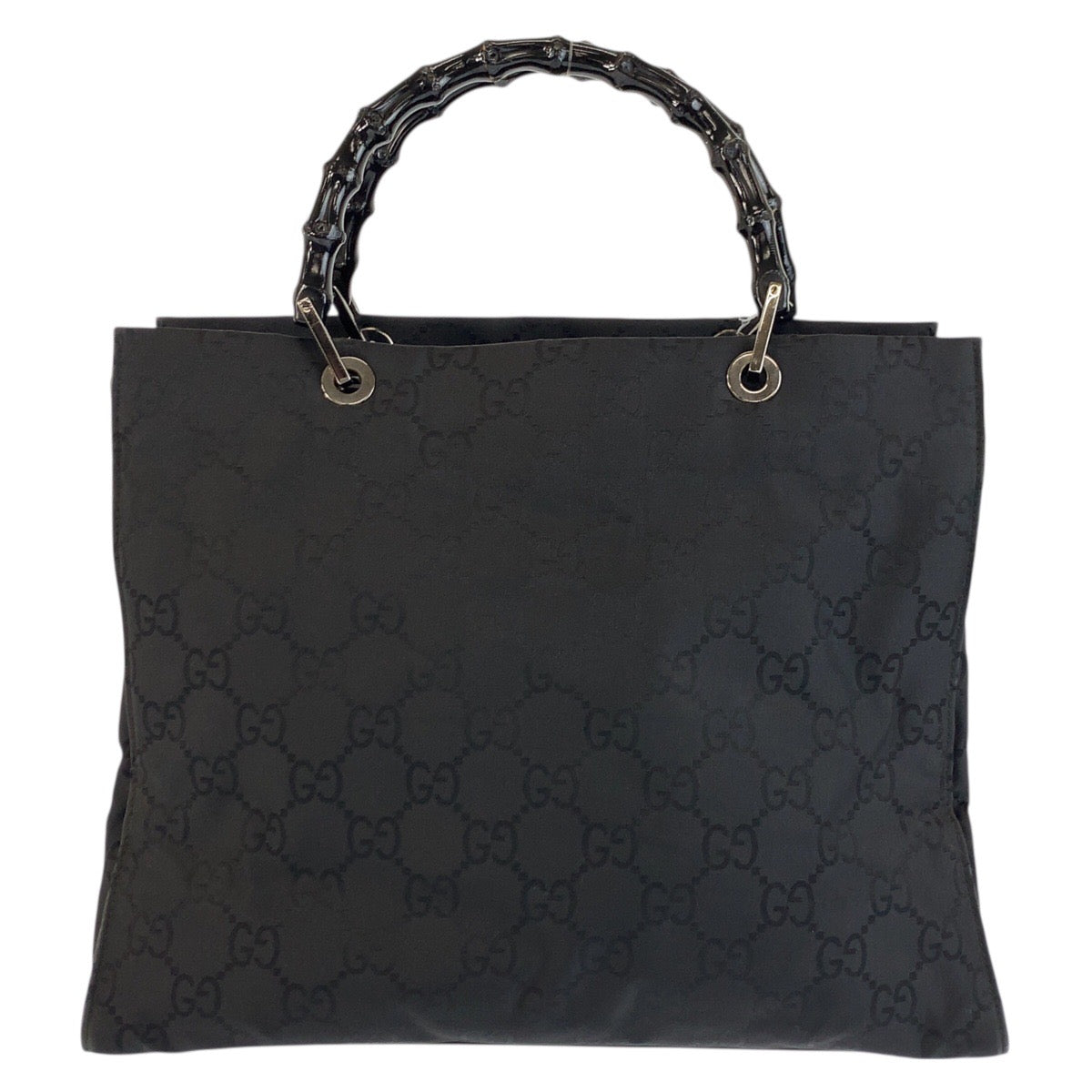 25284
GUCCI グッチ バンブー GG柄 ブラック 黒 ナイロン 002 1010 ハンドバッグ トートバッグ レディース ABP35