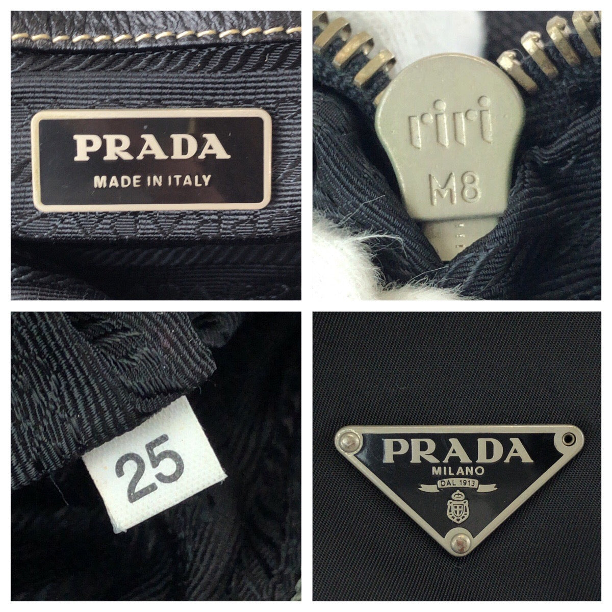 25286
PRADA プラダ テスート 三角ロゴプレート ブラック 黒 シルバー金具 ナイロン / レザー ショルダーバッグ メッセンジャーバッグ レディース ABP35