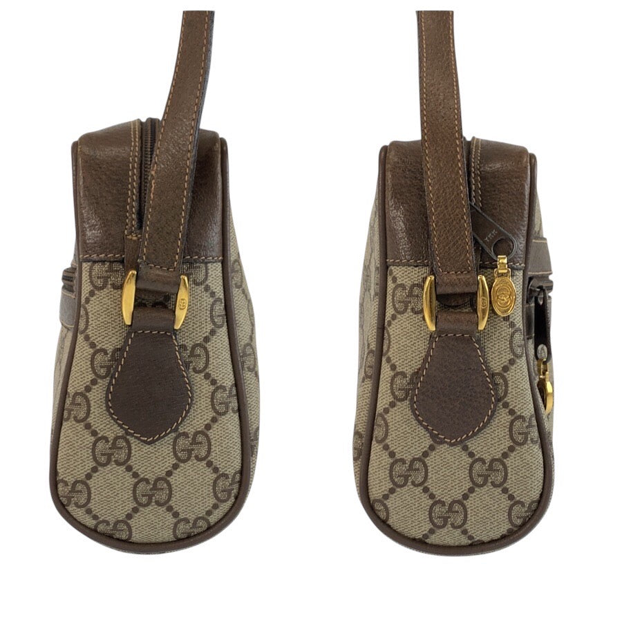 25287
GUCCI グッチ ヴィンテージ シェリーライン ベージュ ブラウン ゴールド金具 GGスプリームキャンバス / レザー 56 02 004 ショルダーバッグ ポシェット レディース ABP42