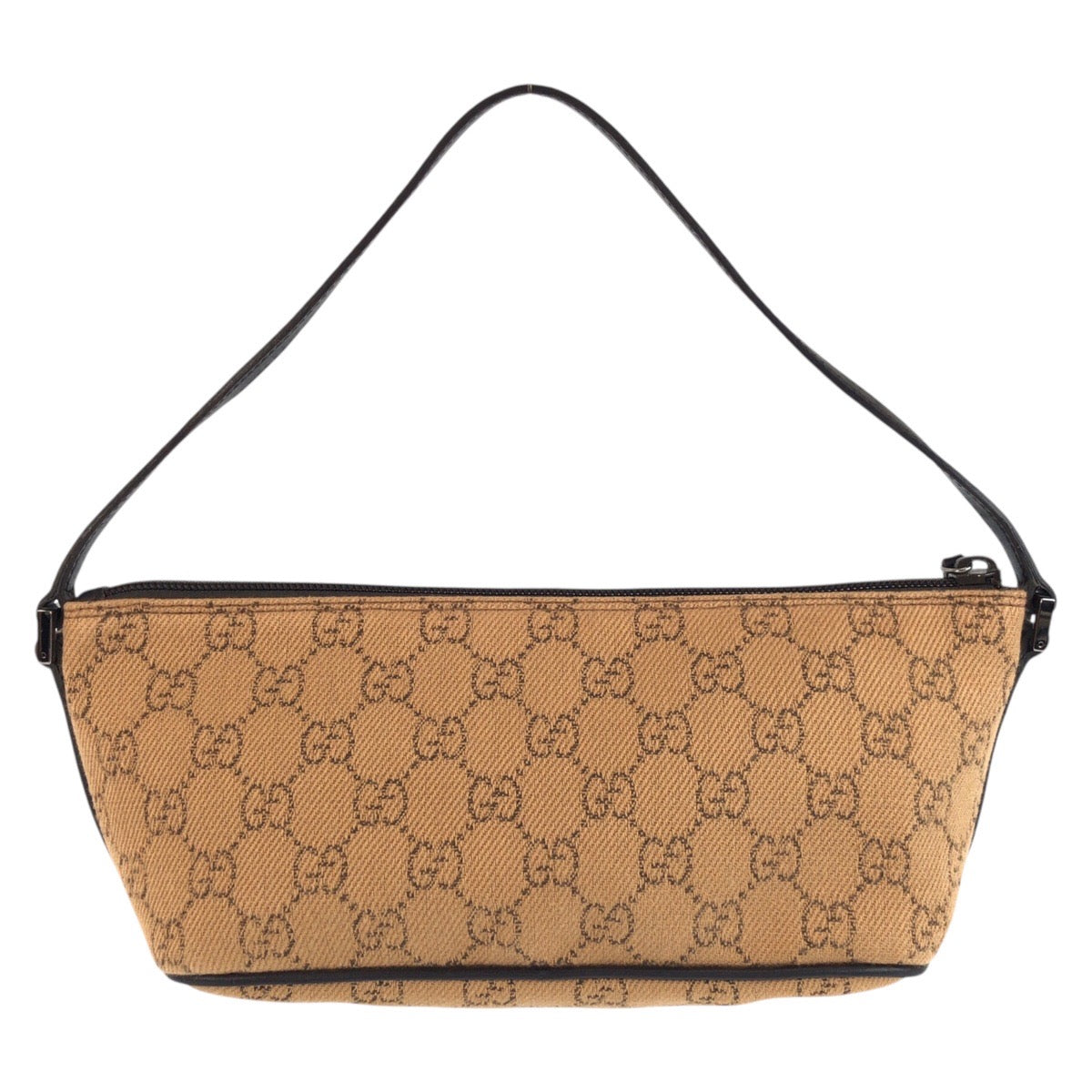 25290
GUCCI グッチ ベージュ ブラウン GGキャンバス 07198 ハンドバッグ アクセサリーポーチ レディース A35