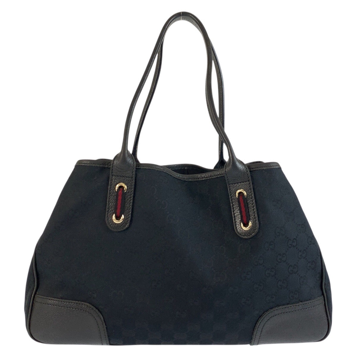 25291
GUCCI グッチ プリンシー ブラック 黒 ゴールド金具 GGキャンバス / レザー 163805 トートバッグ ショルダーバッグ レディース ABP35