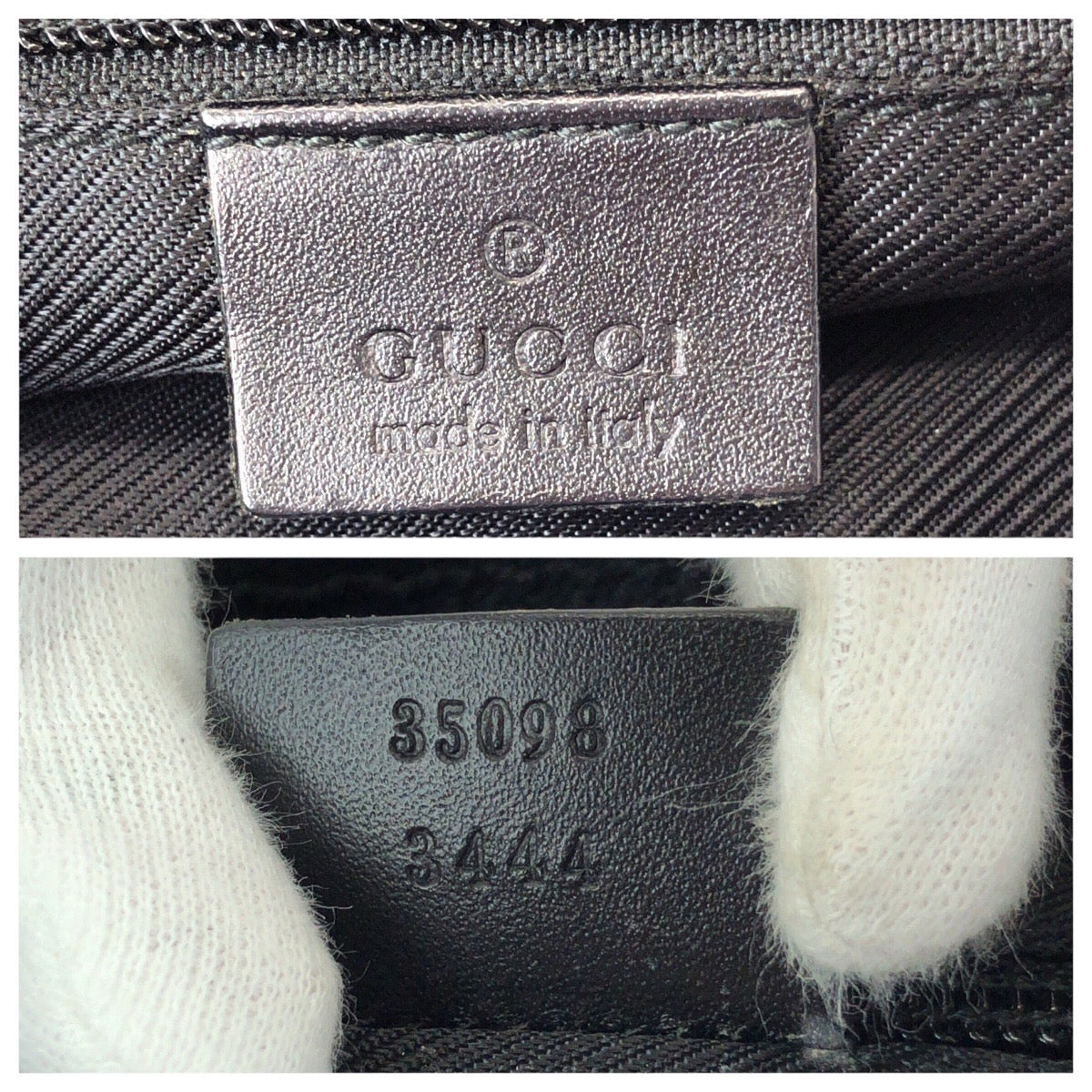25292
GUCCI グッチ ブラック 黒 シルバー金具 GGキャンバス / レザー 35098 ショルダーバッグ レディース ABP35