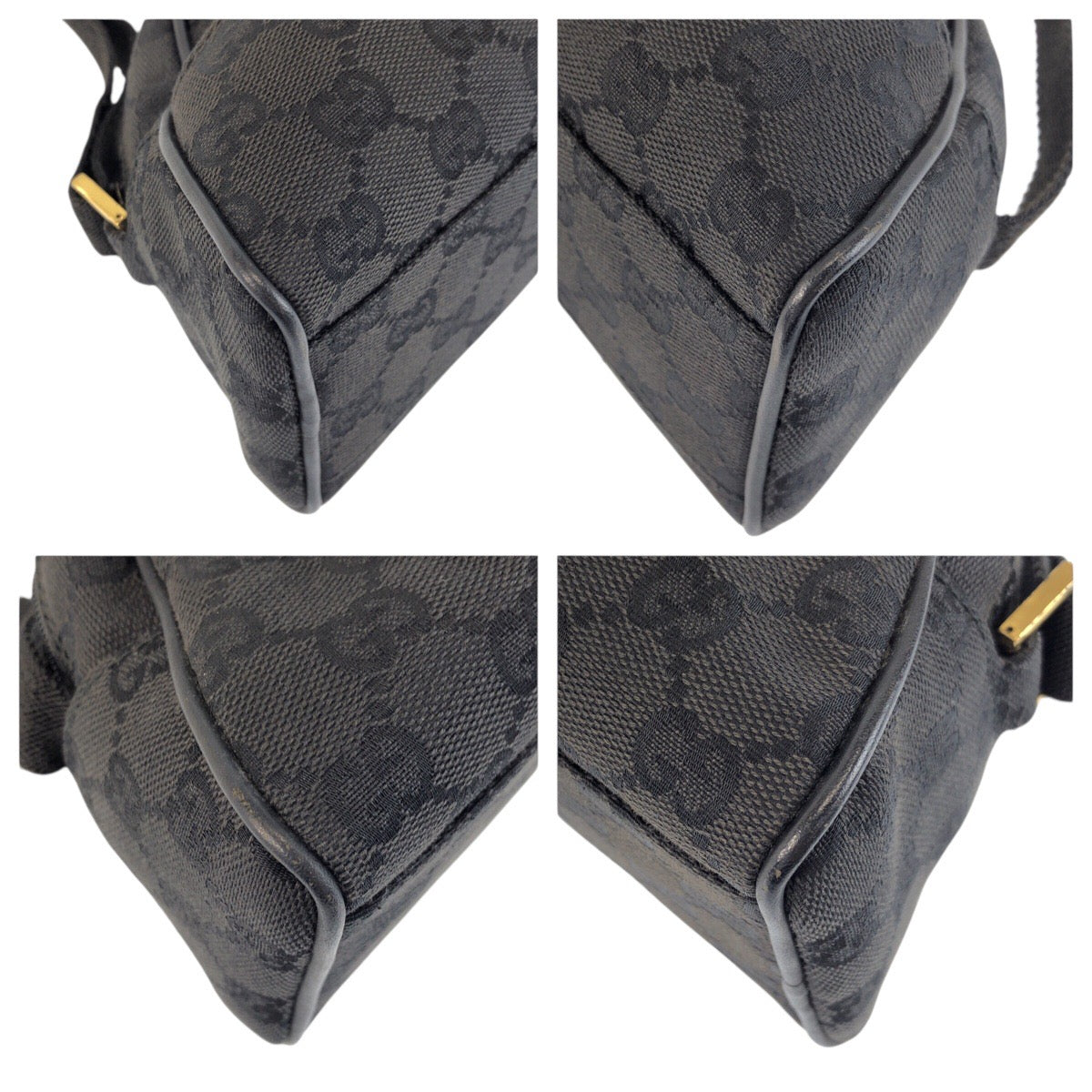25293
GUCCI グッチ ハーフムーン ブラック 黒 ゴールド金具 GGキャンバス 90781 ハンドバッグ ショルダーバッグ レディース AB28