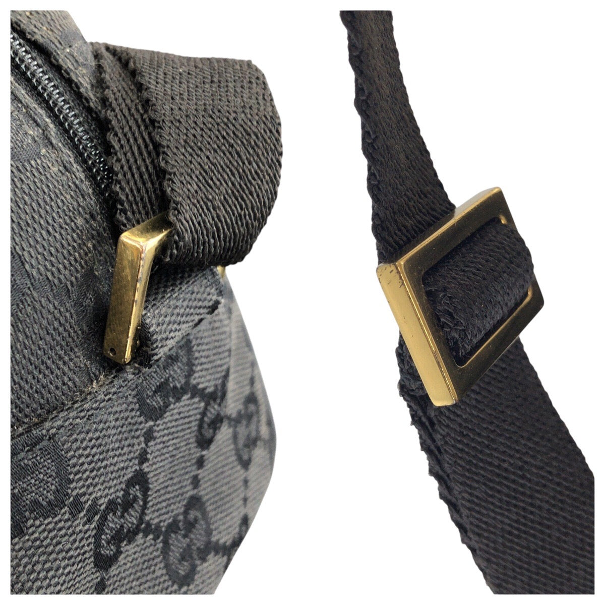 25293
GUCCI グッチ ハーフムーン ブラック 黒 ゴールド金具 GGキャンバス 90781 ハンドバッグ ショルダーバッグ レディース AB28