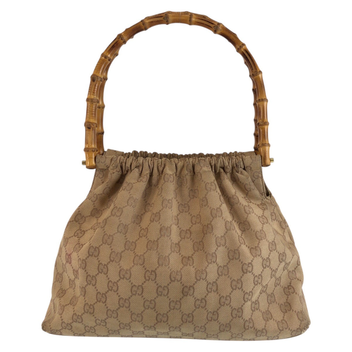 25295
GUCCI グッチ バンブー ベージュ ゴールド金具 GGキャンバス 92708 ハンドバッグ レディース AB28
