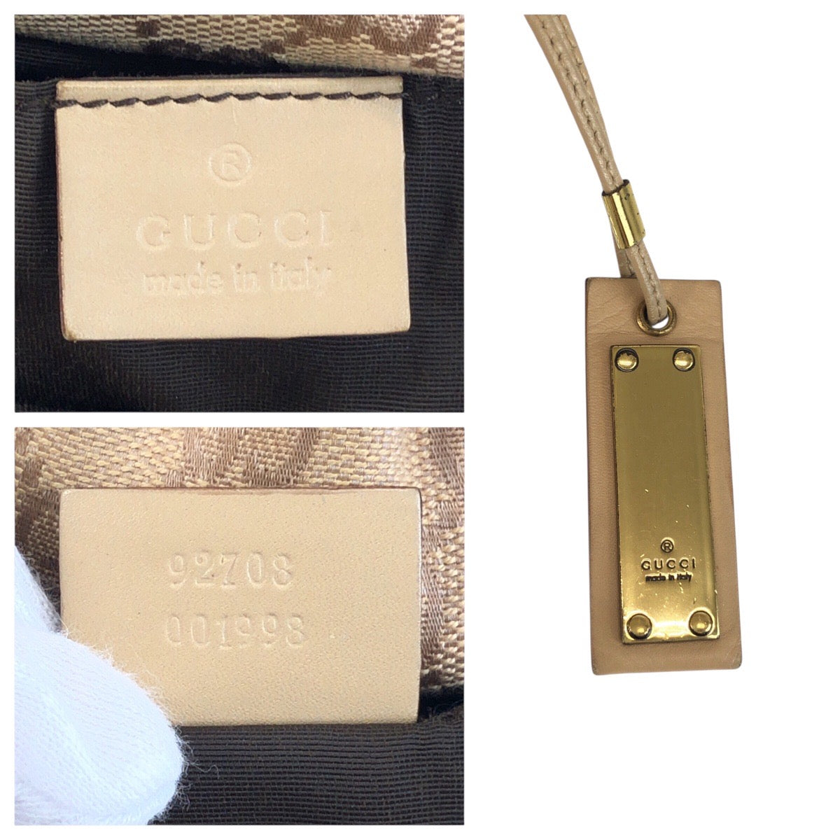 25295
GUCCI グッチ バンブー ベージュ ゴールド金具 GGキャンバス 92708 ハンドバッグ レディース AB28