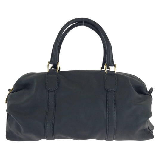 25296
GUCCI グッチ ヴィンテージ オールドグッチ ブラック 黒 ゴールド金具 レザー 002 122 0289 ハンドバッグ ミニボストンバッグ レディース A56