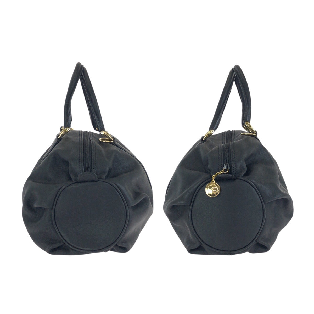 25296
GUCCI グッチ ヴィンテージ オールドグッチ ブラック 黒 ゴールド金具 レザー 002 122 0289 ハンドバッグ ミニボストンバッグ レディース A56