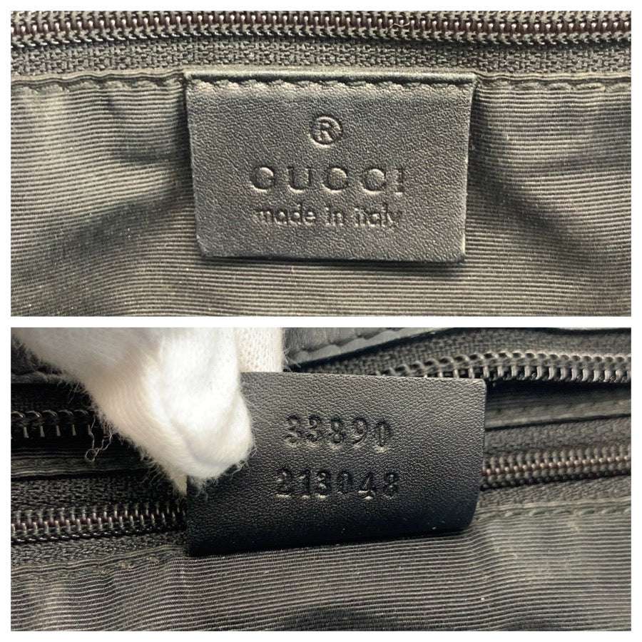 25297
GUCCI グッチ ブラック 黒 GGキャンバス / レザー 33890 ハンドバッグ レディース ABP35