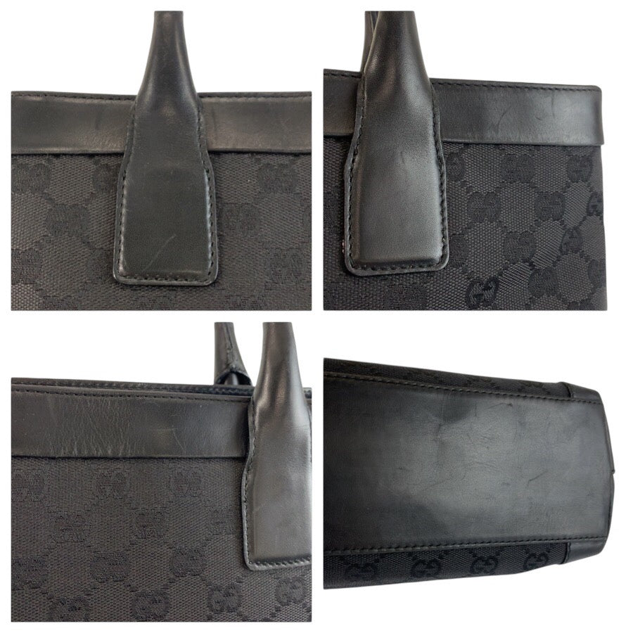 25297
GUCCI グッチ ブラック 黒 GGキャンバス / レザー 33890 ハンドバッグ レディース ABP35