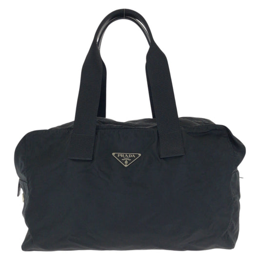 25300
PRADA プラダ テスート 三角ロゴプレート ブラック 黒 シルバー金具 ナイロン ボストンバッグ トラベルバッグ 男女兼用 メンズ ABP42