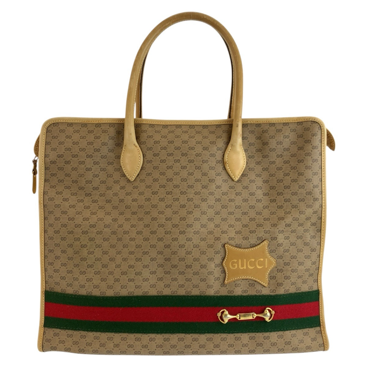25301
GUCCI グッチ ヴィンテージ マイクロGG シェリーライン ベージュ ゴールド金具 GGスプリームキャンバス / レザー 24 02 3858 トートバッグ ハンドバッグ ビジネスバッグ メンズ AB42