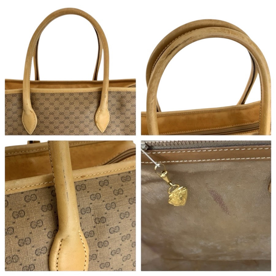 25301
GUCCI グッチ ヴィンテージ マイクロGG シェリーライン ベージュ ゴールド金具 GGスプリームキャンバス / レザー 24 02 3858 トートバッグ ハンドバッグ ビジネスバッグ メンズ AB42