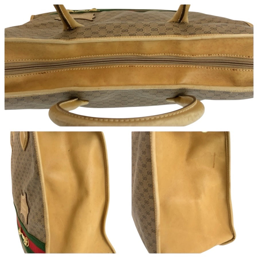 25301
GUCCI グッチ ヴィンテージ マイクロGG シェリーライン ベージュ ゴールド金具 GGスプリームキャンバス / レザー 24 02 3858 トートバッグ ハンドバッグ ビジネスバッグ メンズ AB42