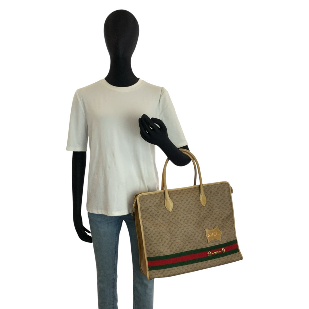 25301
GUCCI グッチ ヴィンテージ マイクロGG シェリーライン ベージュ ゴールド金具 GGスプリームキャンバス / レザー 24 02 3858 トートバッグ ハンドバッグ ビジネスバッグ メンズ AB42