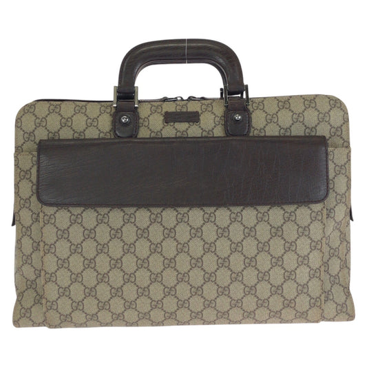 25302
GUCCI グッチ ベージュ ダークブラウン GGスプリームキャンバス / レザー 181087 ビジネスバッグ ブリーフケース メンズ AB35