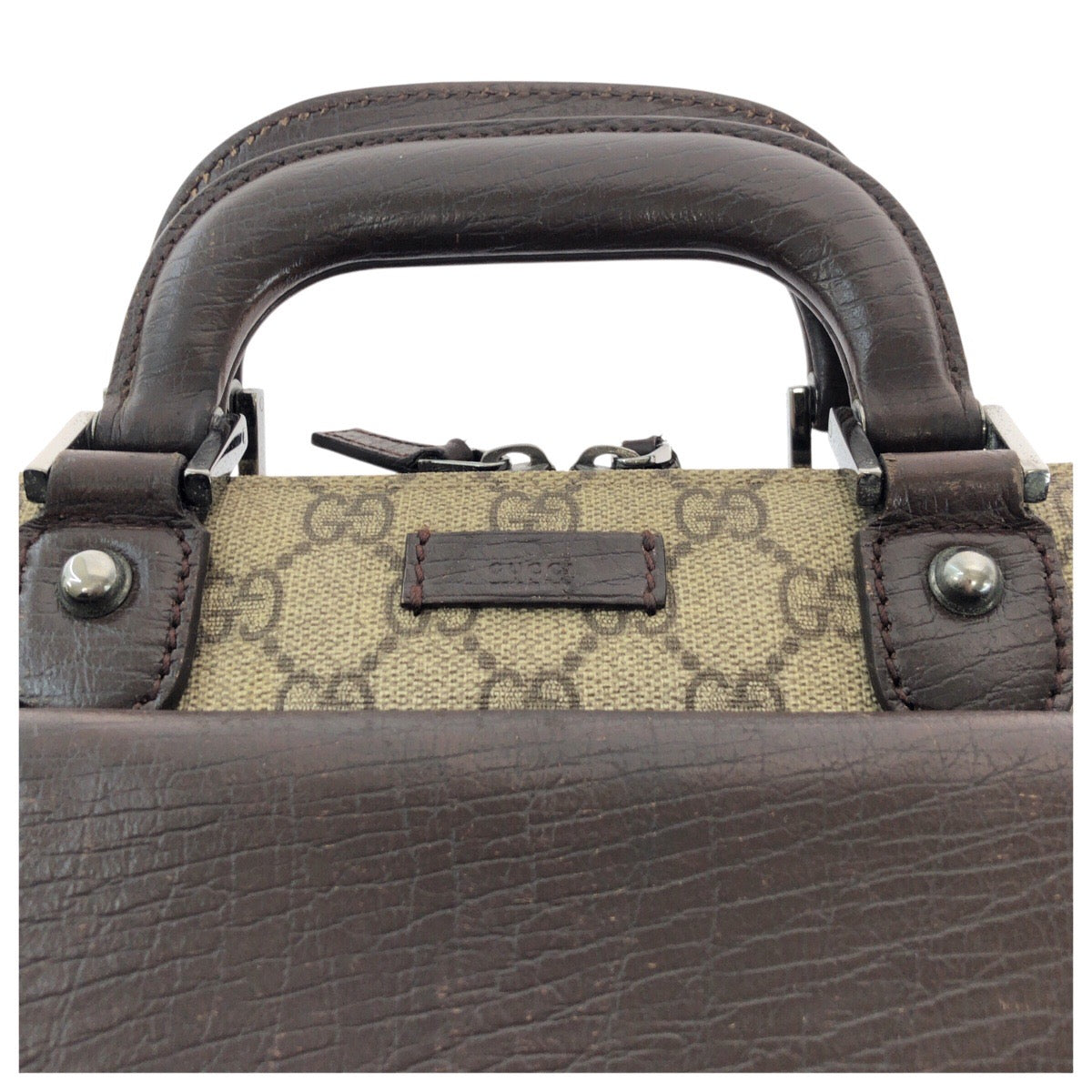 25302
GUCCI グッチ ベージュ ダークブラウン GGスプリームキャンバス / レザー 181087 ビジネスバッグ ブリーフケース メンズ AB35