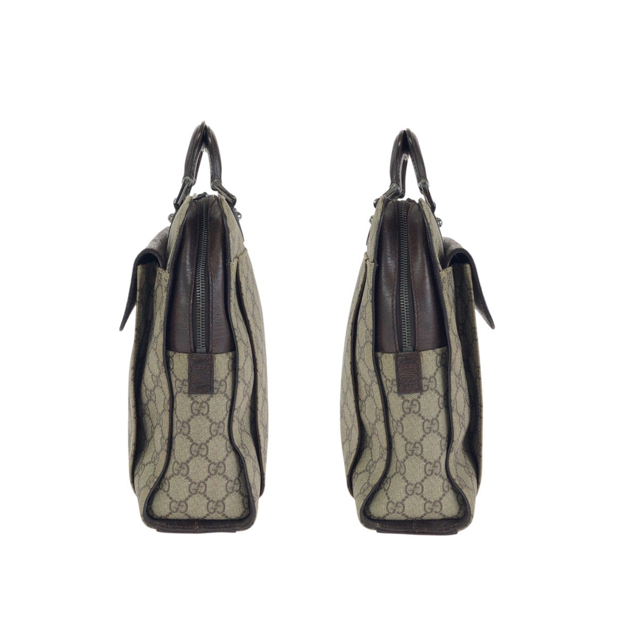 25302
GUCCI グッチ ベージュ ダークブラウン GGスプリームキャンバス / レザー 181087 ビジネスバッグ ブリーフケース メンズ AB35