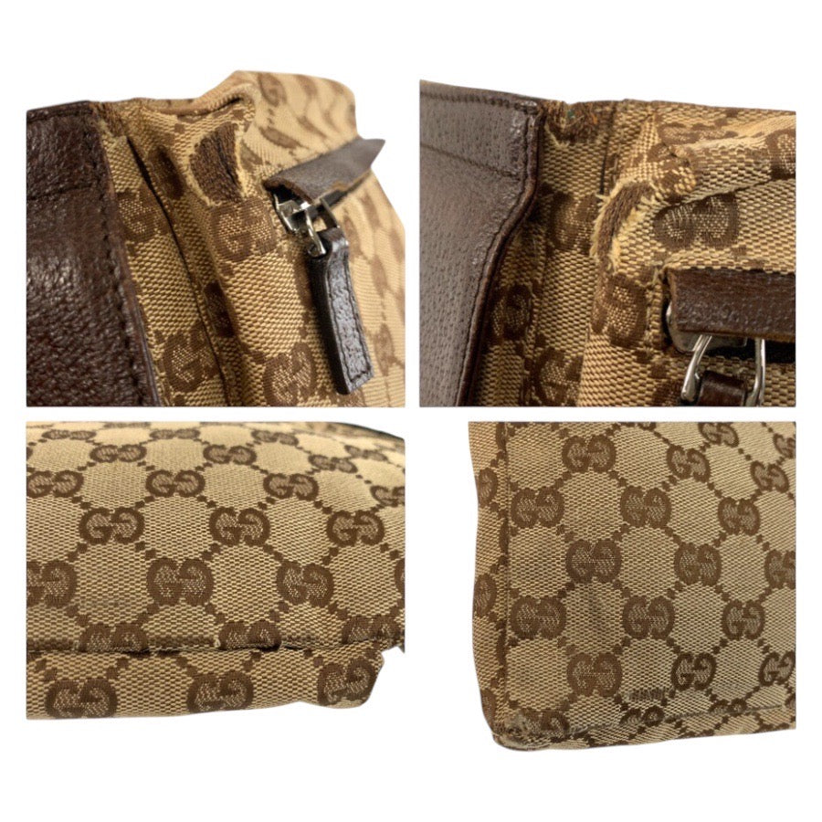 25304
GUCCI グッチ シェリーライン ベージュ ブラウン GGキャンバス / レザー 28566 ボディバッグ ウエストポーチ メンズ AB35