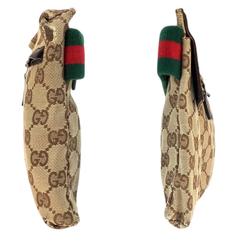 25304
GUCCI グッチ シェリーライン ベージュ ブラウン GGキャンバス / レザー 28566 ボディバッグ ウエストポーチ メンズ AB35