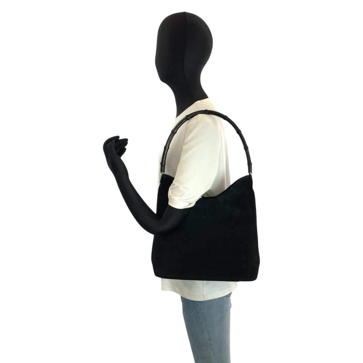25311
GUCCI グッチ バンブー ブラック 黒 スウェード 001 3244 ショルダーバッグ レディース ABP28