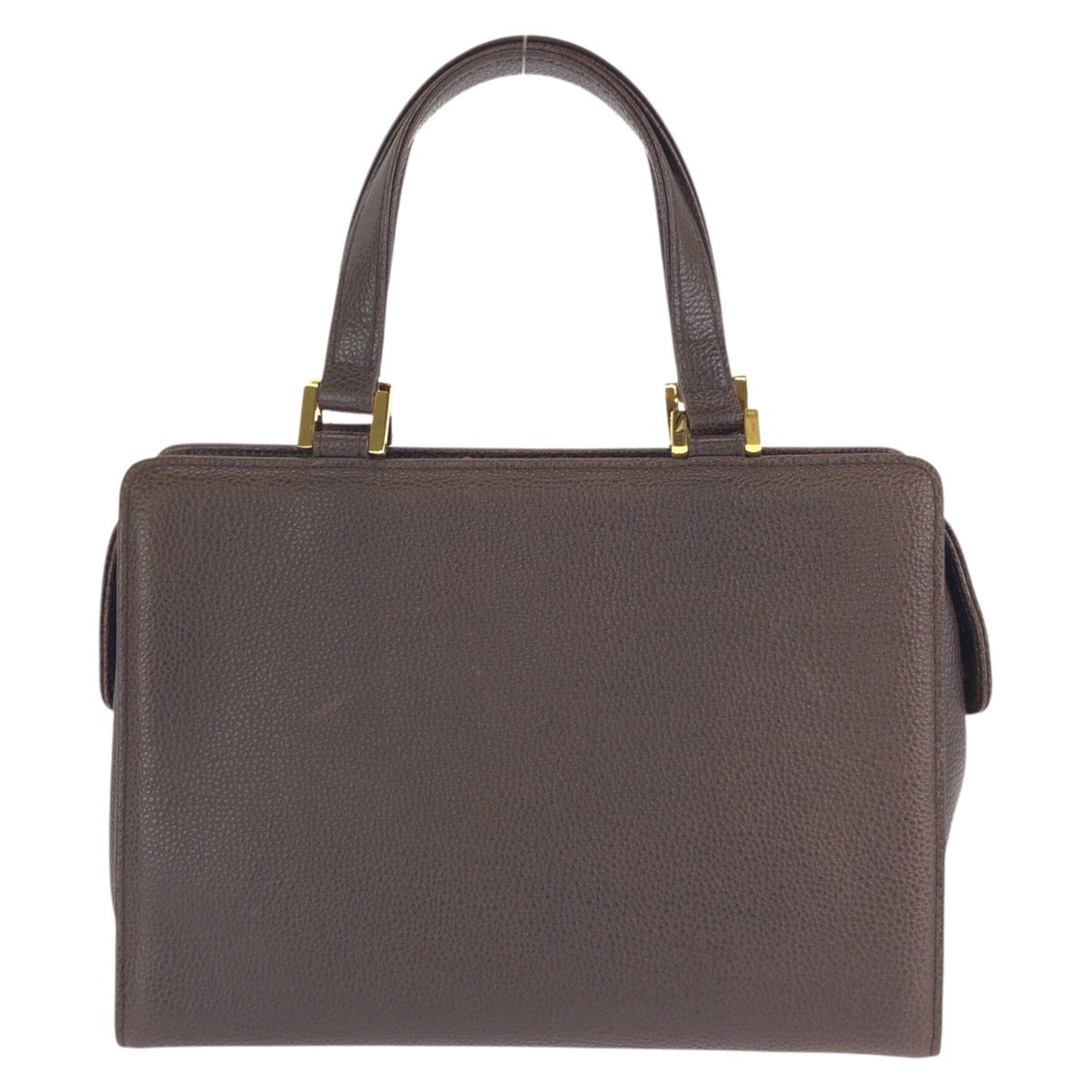 25313
YVES SAINT LAURENT イヴ サンローラン ヴィンテージ YSL ブラウン ゴールド金具 レザー ハンドバッグ レディース A42