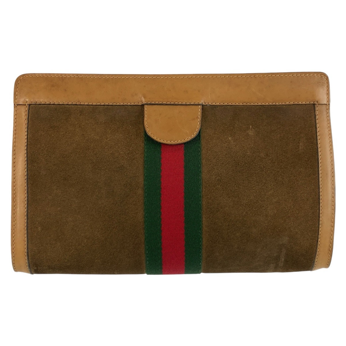 25318
GUCCI グッチ ヴィンテージ シェリーライン ブラウン キャメル スウェード / レザー 67 014 2126 クラッチバッグ セカンドバッグ レディース AB21