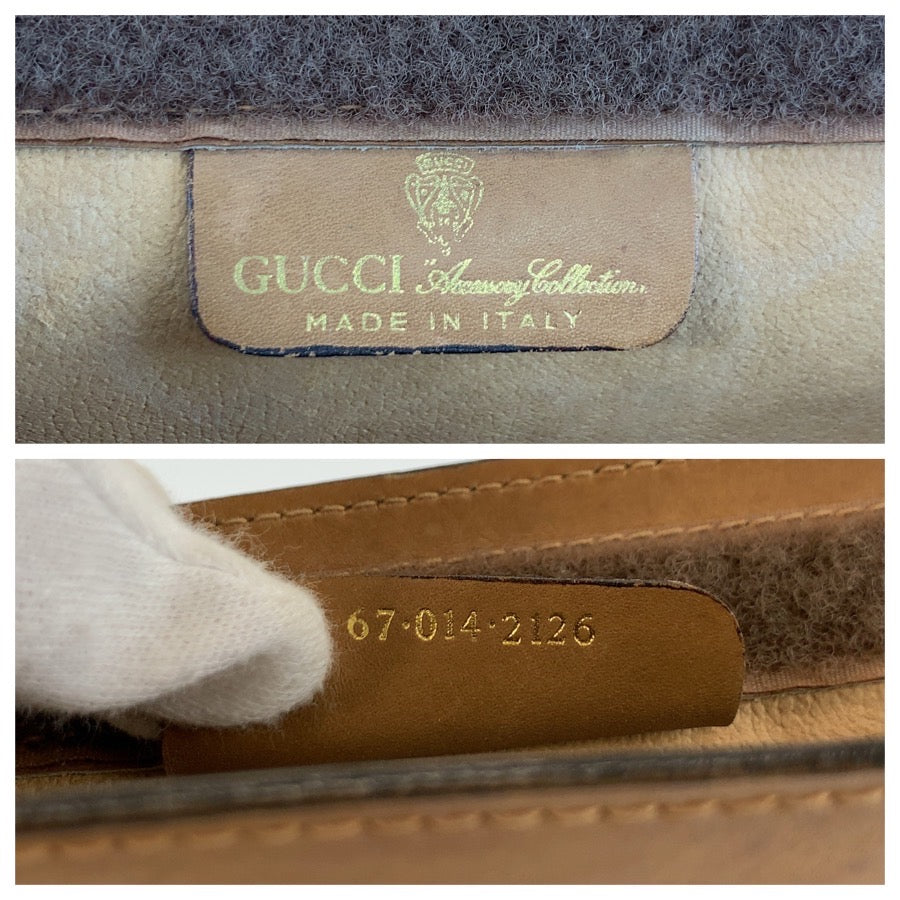 25318
GUCCI グッチ ヴィンテージ シェリーライン ブラウン キャメル スウェード / レザー 67 014 2126 クラッチバッグ セカンドバッグ レディース AB21