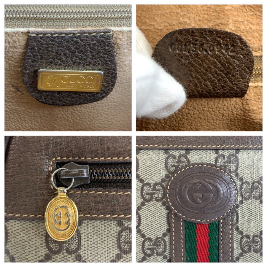 25319
GUCCI グッチ ヴィンテージ シェリーライン ベージュ ブラウン ゴールド金具 GGスプリームキャンバス / レザー 001 56 0942 ショルダーバッグ ポシェット レディース ABP35