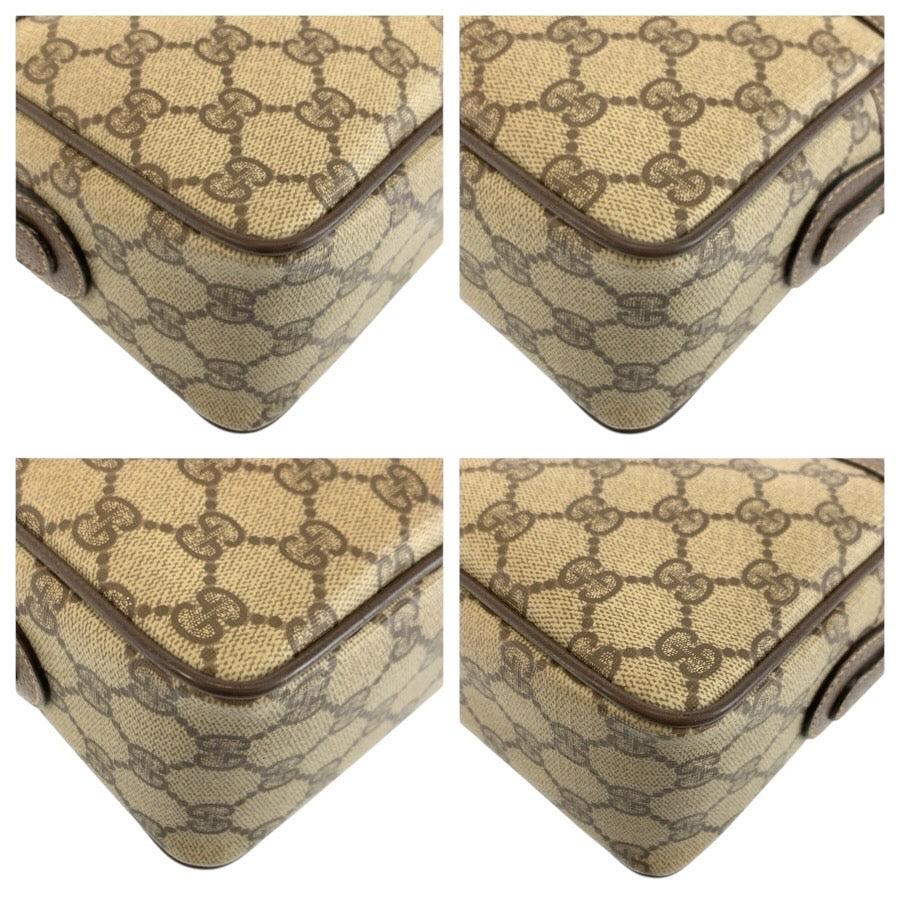 25319
GUCCI グッチ ヴィンテージ シェリーライン ベージュ ブラウン ゴールド金具 GGスプリームキャンバス / レザー 001 56 0942 ショルダーバッグ ポシェット レディース ABP35