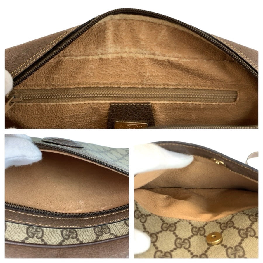25319
GUCCI グッチ ヴィンテージ シェリーライン ベージュ ブラウン ゴールド金具 GGスプリームキャンバス / レザー 001 56 0942 ショルダーバッグ ポシェット レディース ABP35
