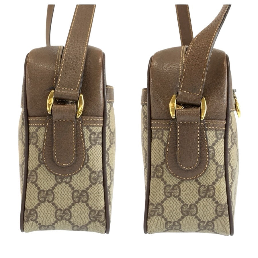 25319
GUCCI グッチ ヴィンテージ シェリーライン ベージュ ブラウン ゴールド金具 GGスプリームキャンバス / レザー 001 56 0942 ショルダーバッグ ポシェット レディース ABP35