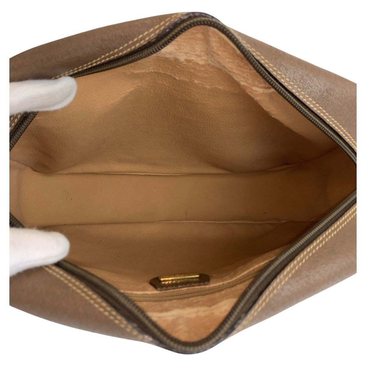 25319
GUCCI グッチ ヴィンテージ シェリーライン ベージュ ブラウン ゴールド金具 GGスプリームキャンバス / レザー 001 56 0942 ショルダーバッグ ポシェット レディース ABP35