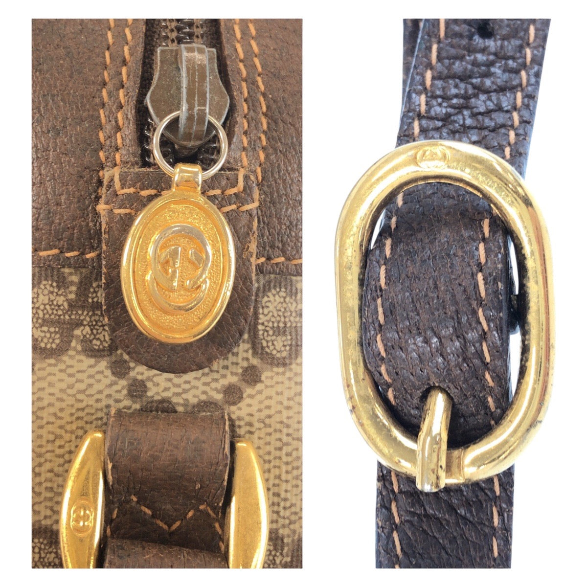 25320
GUCCI グッチ シェリーライン ブラウン ベージュ ゴールド金具 GGスプリームキャンバス / レザー 56 02 087 ショルダーバッグ ポシェット レディース AB35