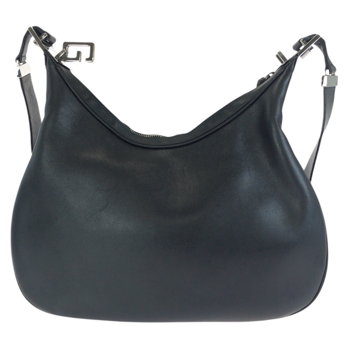 25322
GUCCI グッチ ホーボー ブラック 黒 シルバー金具 レザー 001 3315 ショルダーバッグ レディース ABP37