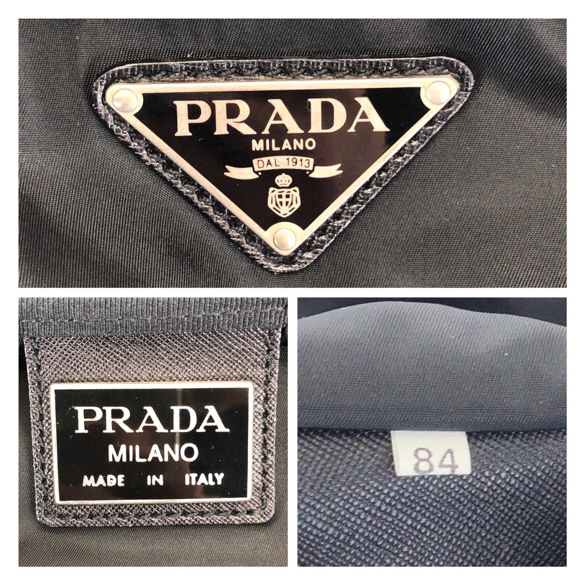 25323
PRADA プラダ テスート サフィアーノ 三角ロゴプレート ブラック 黒 シルバー金具 ナイロン / レザー ボストンバッグ トラベルバッグ メンズ ABP56