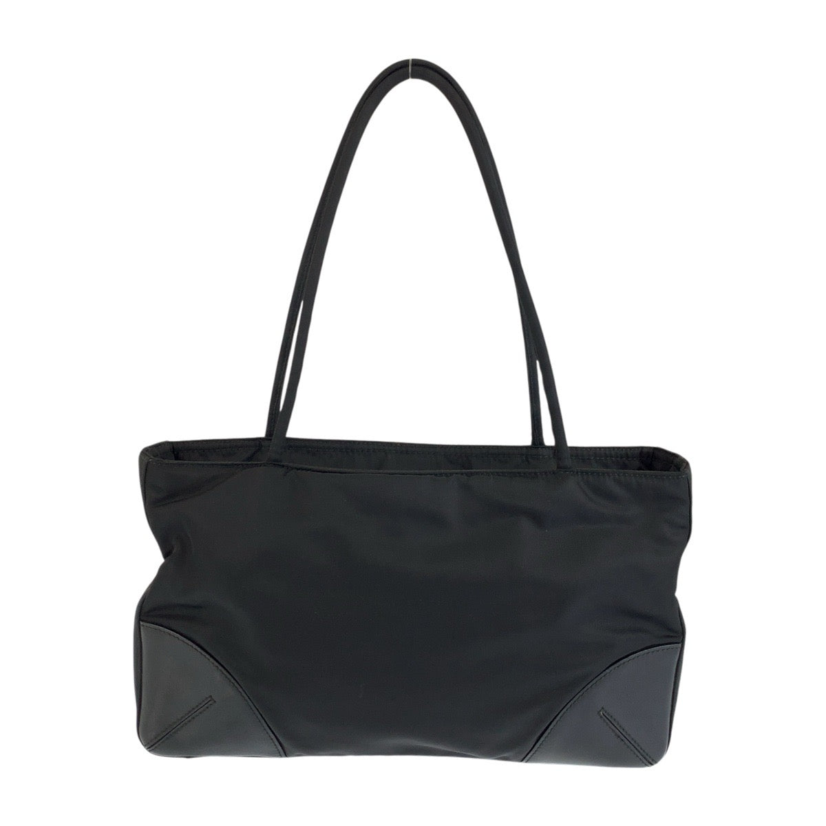 25324
PRADA プラダ テスート 三角ロゴプレート ブラック 黒 シルバー金具 ナイロン / レザー トートバッグ ショルダーバッグ レディース ABP37