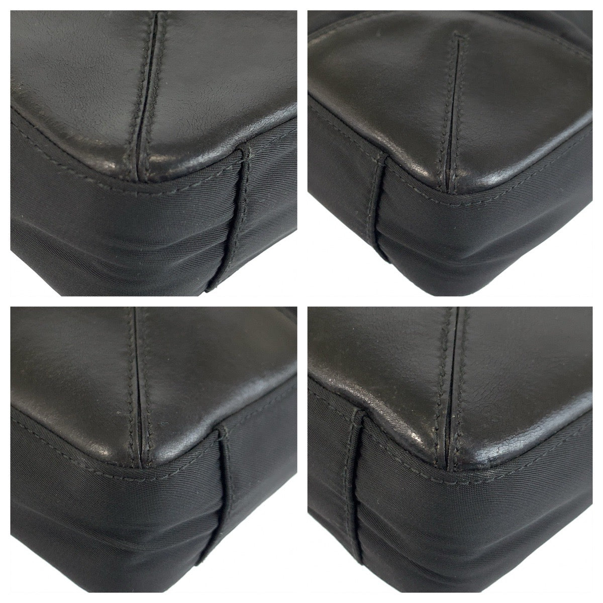 25324
PRADA プラダ テスート 三角ロゴプレート ブラック 黒 シルバー金具 ナイロン / レザー トートバッグ ショルダーバッグ レディース ABP37