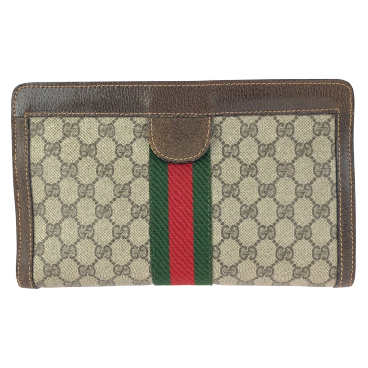 25326
GUCCI グッチ オールドグッチ シェリーライン ベージュ ブラウン GGスプリームキャンバス クラッチバッグ セカンドバッグ メンズ AB14