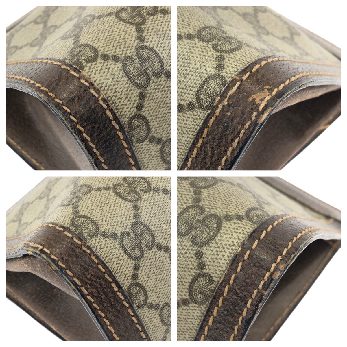25326
GUCCI グッチ オールドグッチ シェリーライン ベージュ ブラウン GGスプリームキャンバス クラッチバッグ セカンドバッグ メンズ AB14