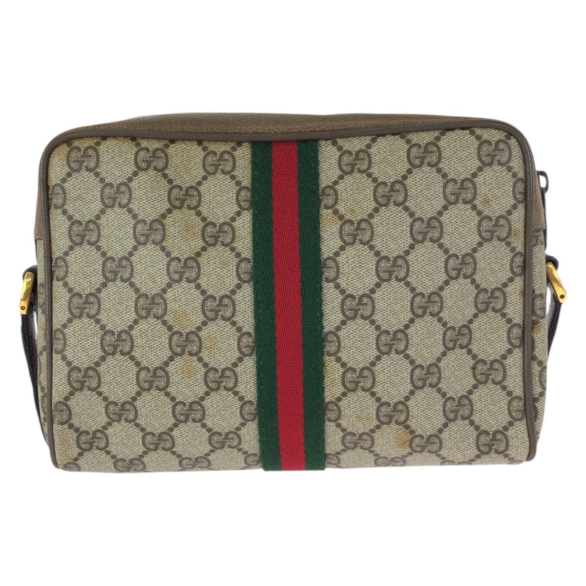 25327
GUCCI グッチ ヴィンテージ オールドグッチ シェリーライン ベージュ ブラウン ゴールド金具 GGスプリームキャンバス 75 02 004 ショルダーバッグ レディース AB30