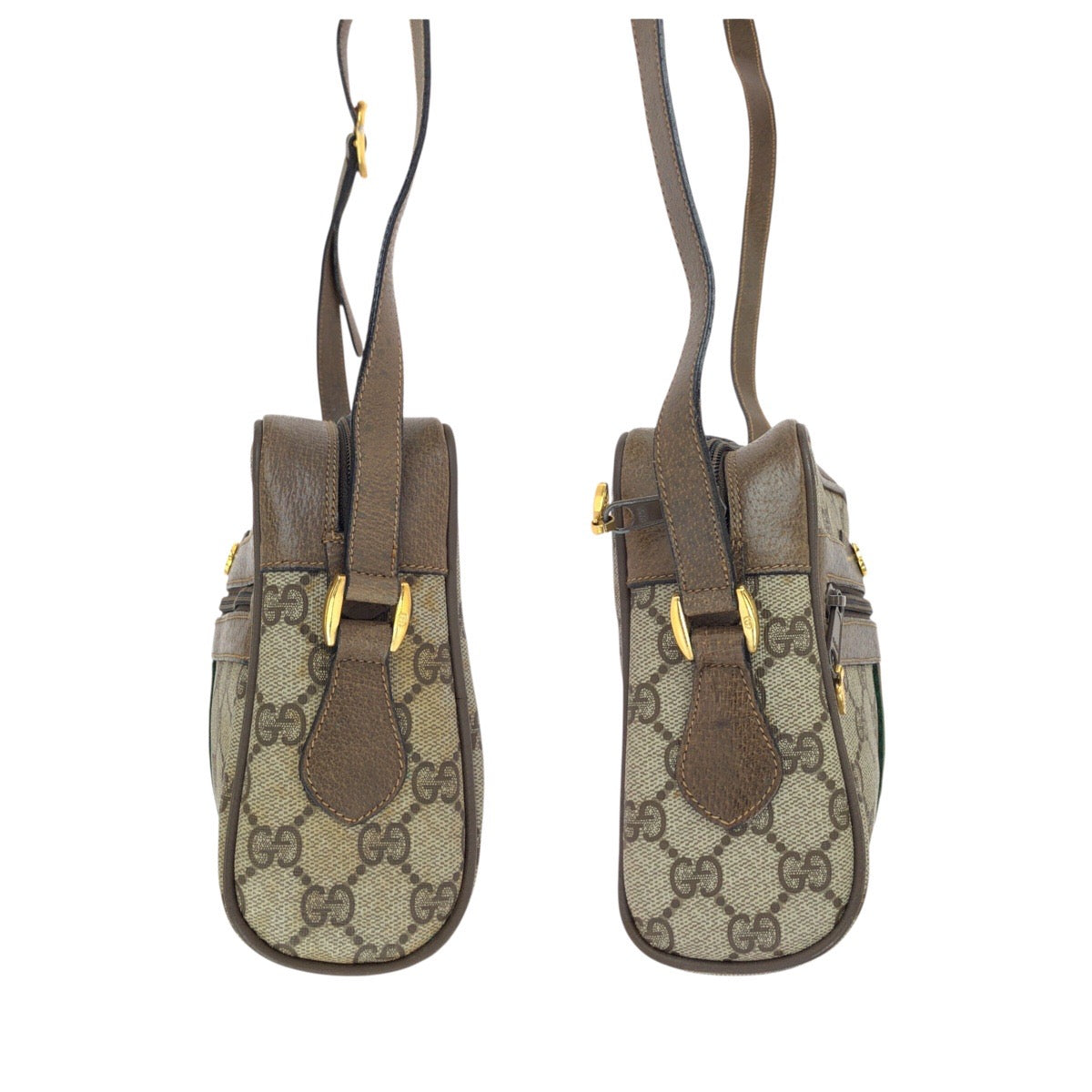 25327
GUCCI グッチ ヴィンテージ オールドグッチ シェリーライン ベージュ ブラウン ゴールド金具 GGスプリームキャンバス 75 02 004 ショルダーバッグ レディース AB30