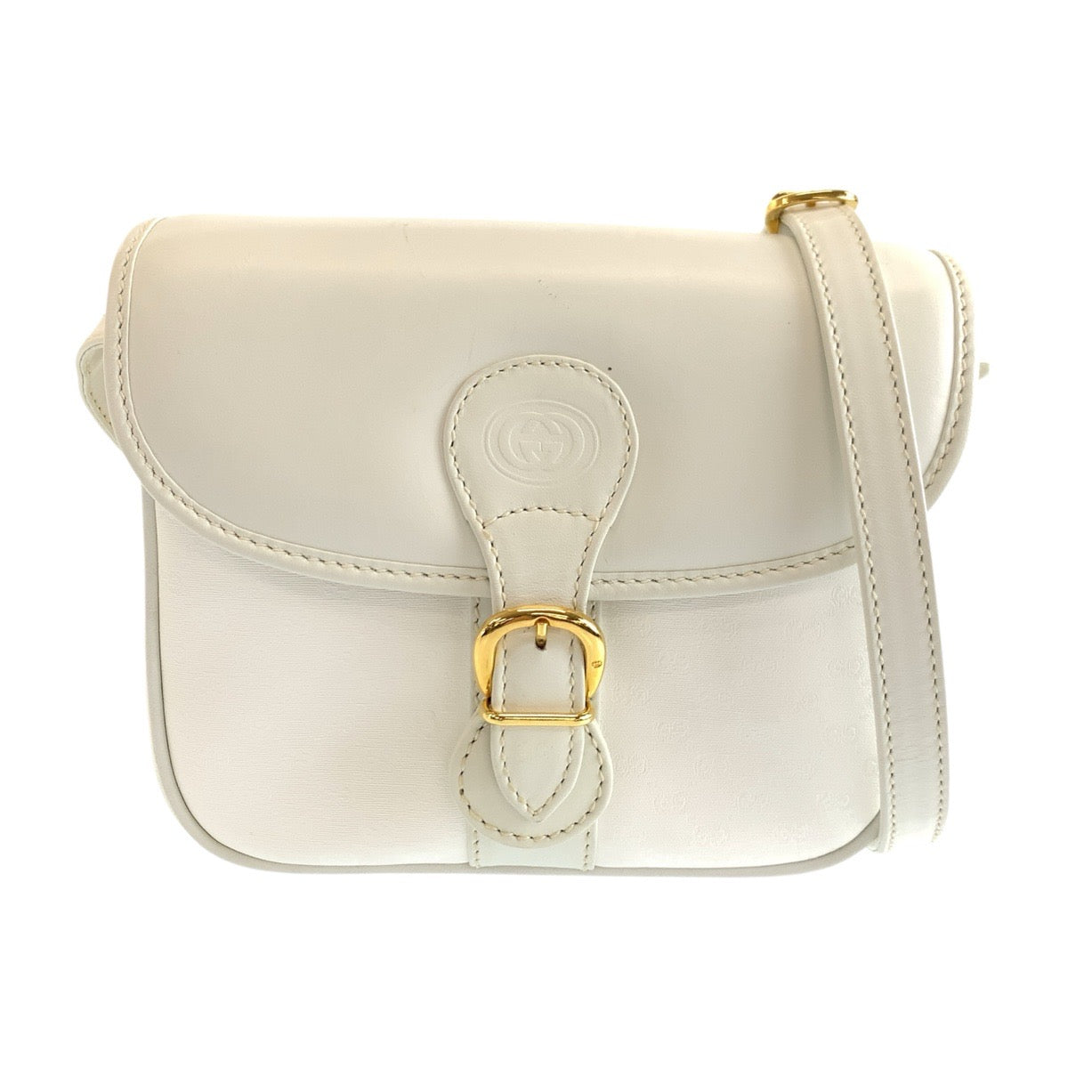 25328
GUCCI グッチ インターロッキング マイクロGG ホワイト ゴールド金具 GGスプリームキャンバス / レザー 007 23 0125 ショルダーバッグ ポシェット レディース AB30