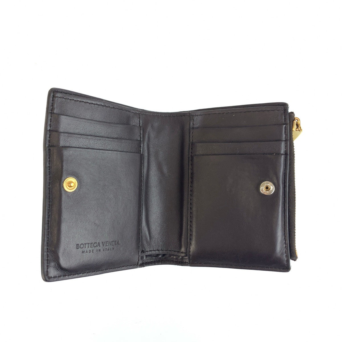 25329
BOTTEGAVENETA ボッテガヴェネタ マキシイントレチャート ブラウン ゴールド金具 レザー P01972548P 折財布 コンパクトウォレット メンズ AB21