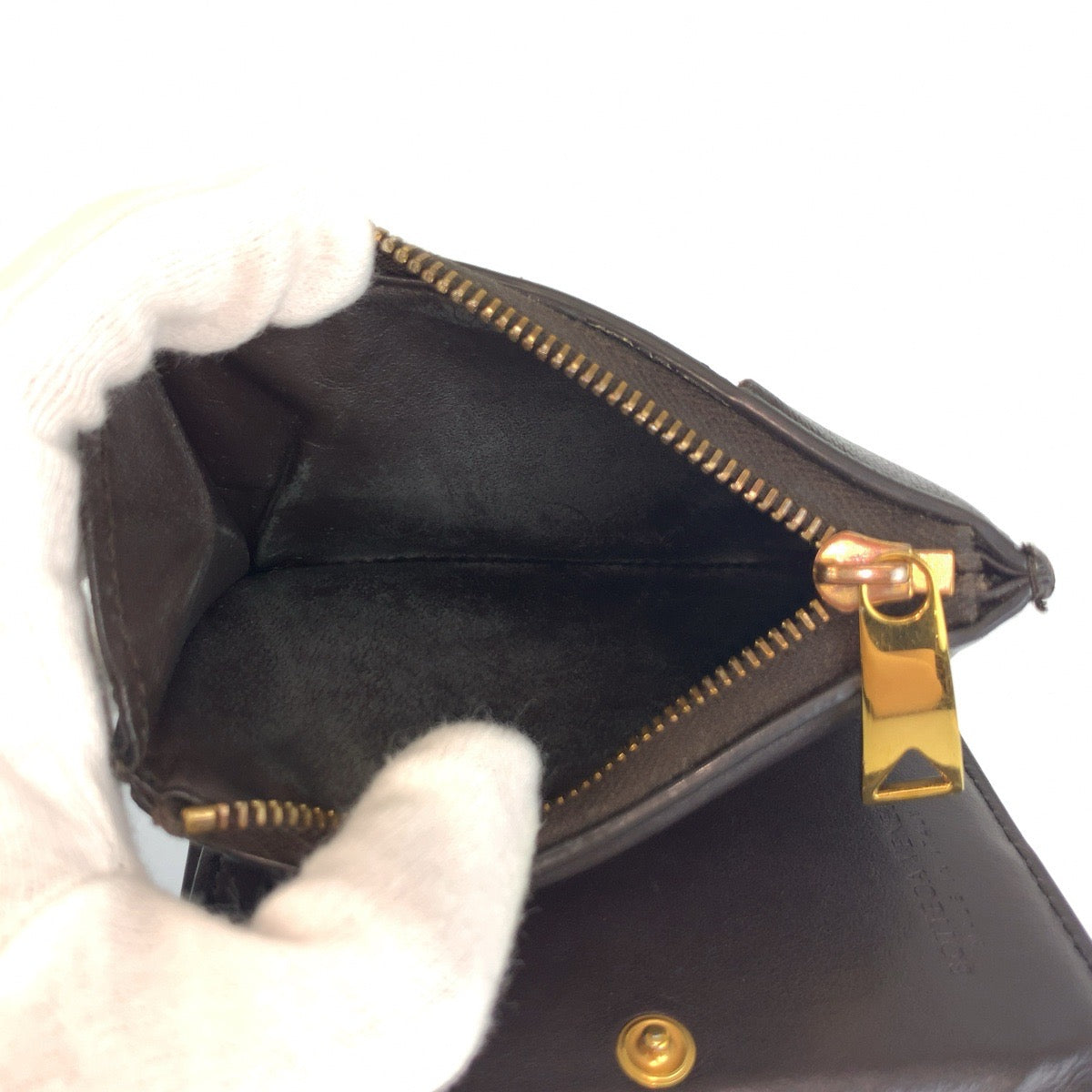 25329
BOTTEGAVENETA ボッテガヴェネタ マキシイントレチャート ブラウン ゴールド金具 レザー P01972548P 折財布 コンパクトウォレット メンズ AB21