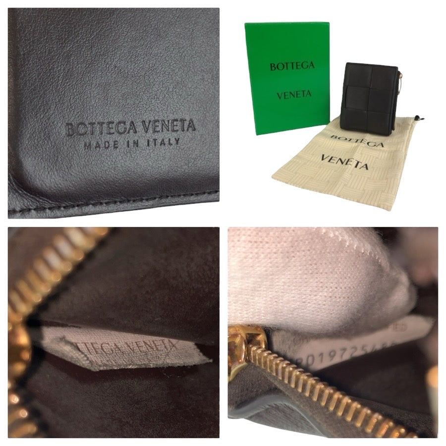 25329
BOTTEGAVENETA ボッテガヴェネタ マキシイントレチャート ブラウン ゴールド金具 レザー P01972548P 折財布 コンパクトウォレット メンズ AB21