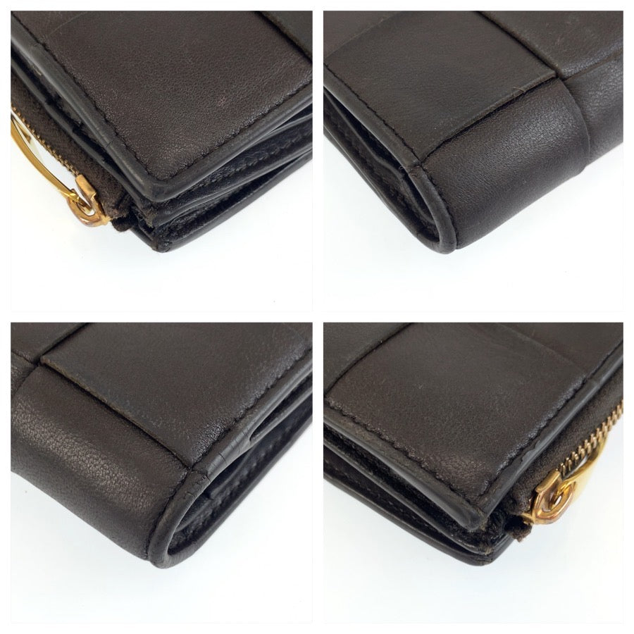 25329
BOTTEGAVENETA ボッテガヴェネタ マキシイントレチャート ブラウン ゴールド金具 レザー P01972548P 折財布 コンパクトウォレット メンズ AB21